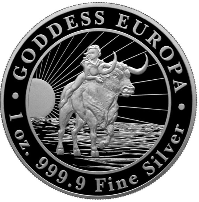 1 onza Republica del Chad 2023 - Diosa Europa