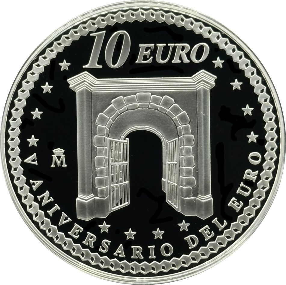 Proof 10 euro España 2007 - V Aniversario del Euro: Pórtico