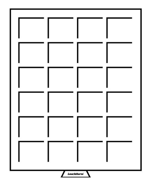 Bandeja para cápsulas de monedas - 42x42mm (Perfecta para monedas de 10 euro España cuadradas)