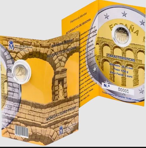 Proof 2 euro España 2016 - Acueducto de Segovia Proof 2 euro España 2016 - Acueducto de Segovia