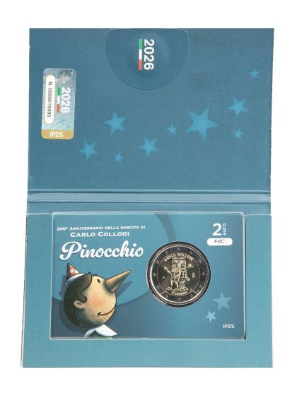 Coincard 2 euro Italia 2026 - Pinocho