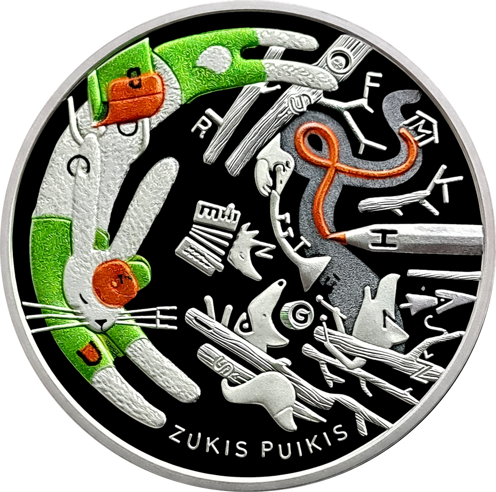 Proof 5 euro Lituania 2022 - Zuikis Puikis