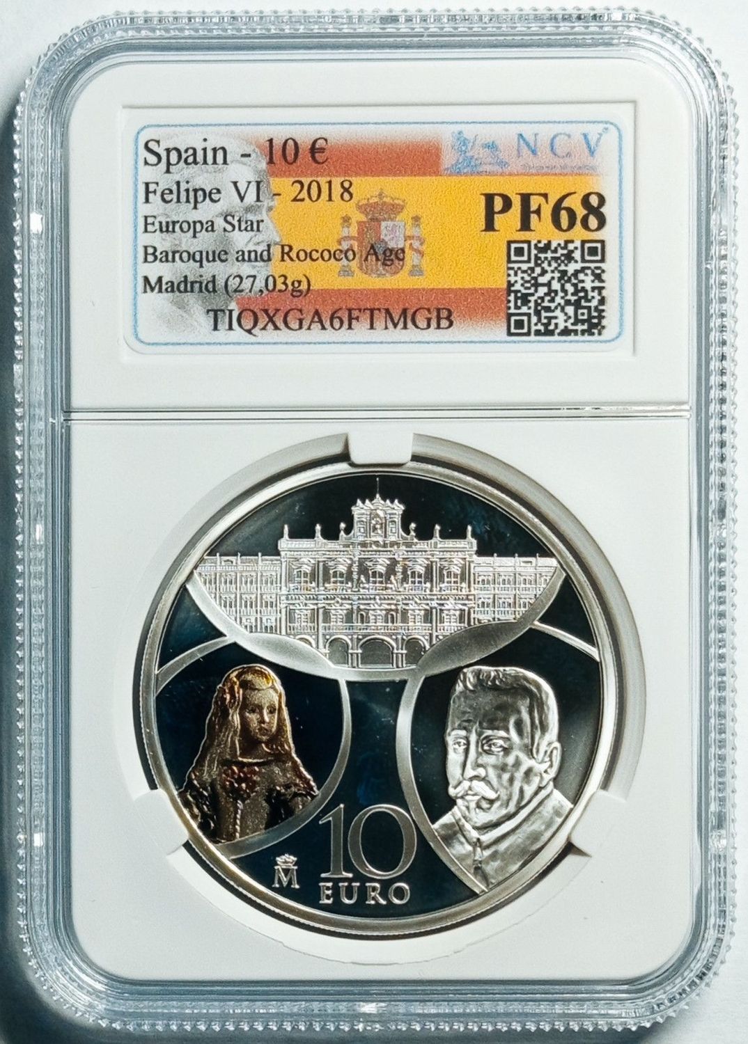 Proof 10 euro España 2018 - Barroco y Rococó Proof 10 euro España 2018 - Barroco y Rococó