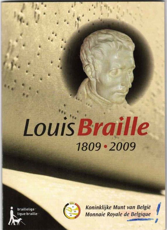 Coincard 2 euro Belgica 2009 - Louis Braille