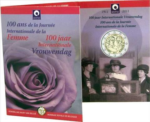 Coincard 2 euro Belgica 2011 - Día de la Mujer