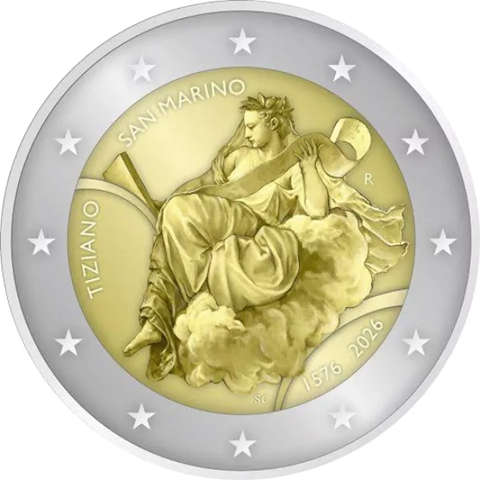 Cartera 2 euro San Marino 2026 - Tiziano