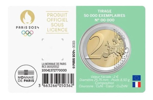 Coincard 2 euro Francia 2023 - JJOO