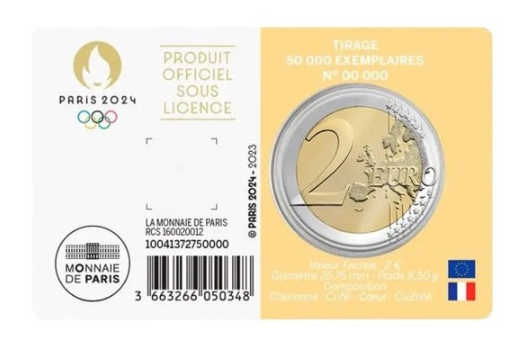 Coincard 2 euro Francia 2023 - JJOO