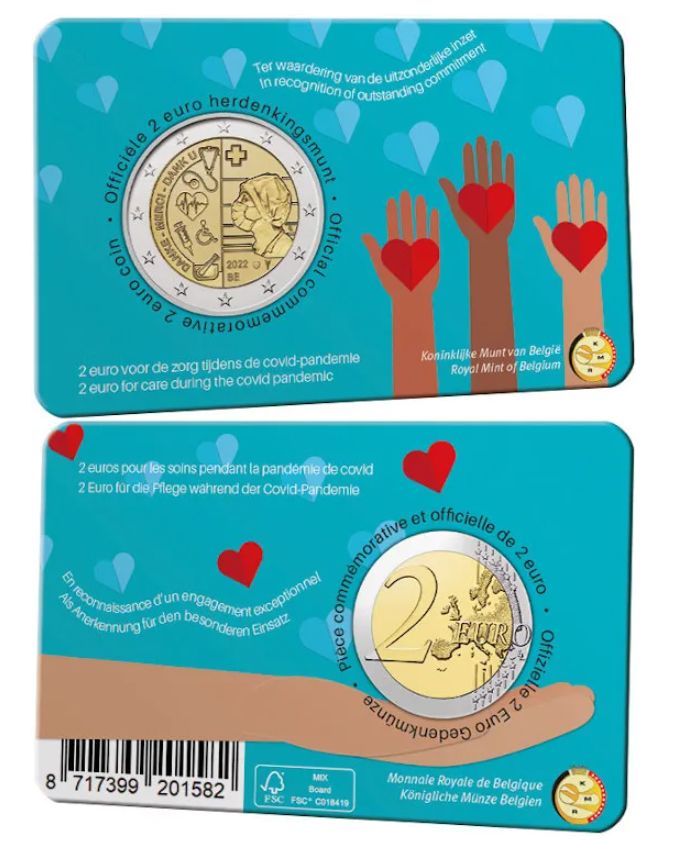Coincard 2 euro Belgica 2022 - Sector Sanitario