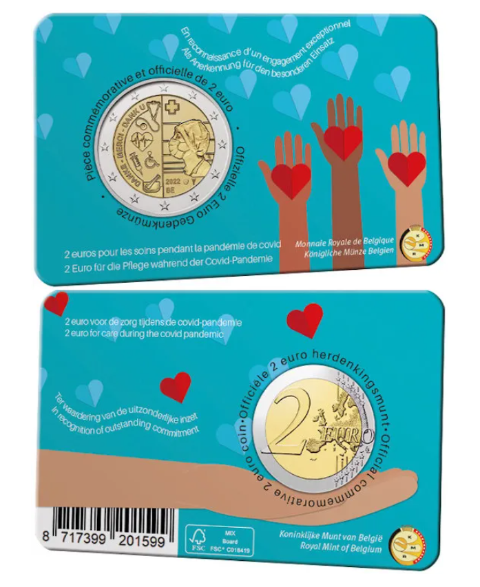 Coincard 2 euro Belgica 2022 - Sector Sanitario