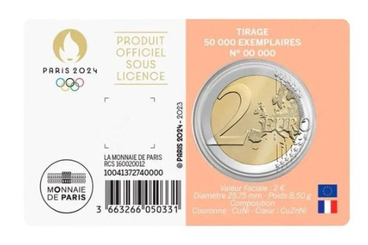 Coincard 2 euro Francia 2023 - JJOO