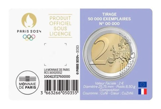 Coincard 2 euro Francia 2023 - JJOO