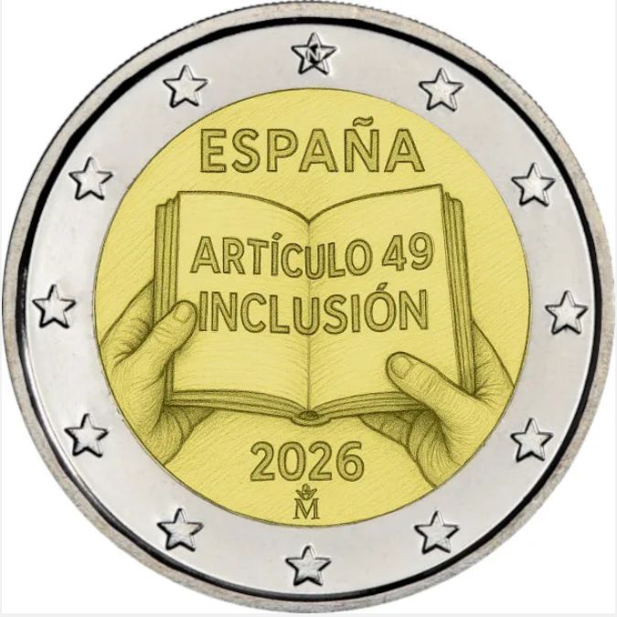 UNC 2 euro España 2026 - Inclusion