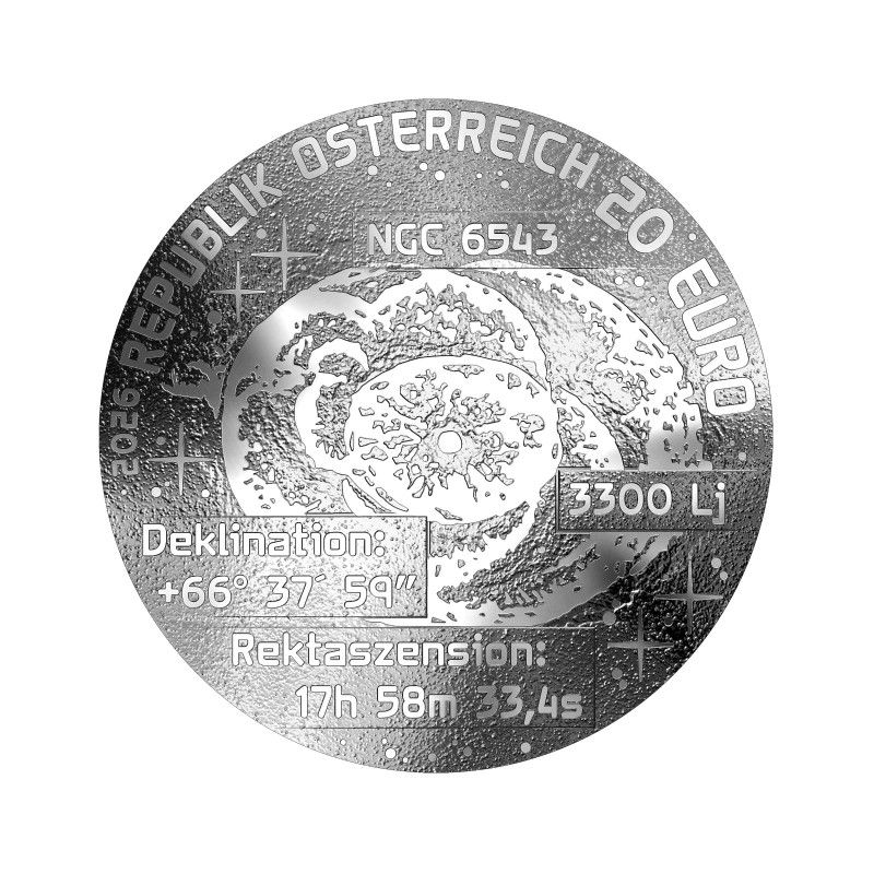 Proof 20 euro Austria 2026 - Nebulosa Ojo de Gato (Preventa)