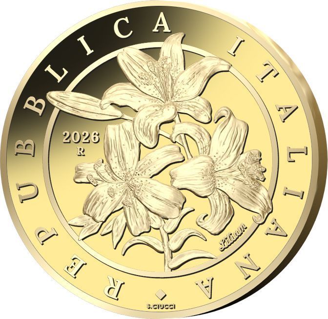 1/10 Onza de oro Italia 2026 - Flora y Fauna – Lirio