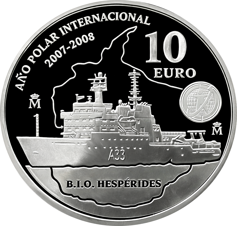 Proof 10 euro España 2007 - Año Polar Internacional