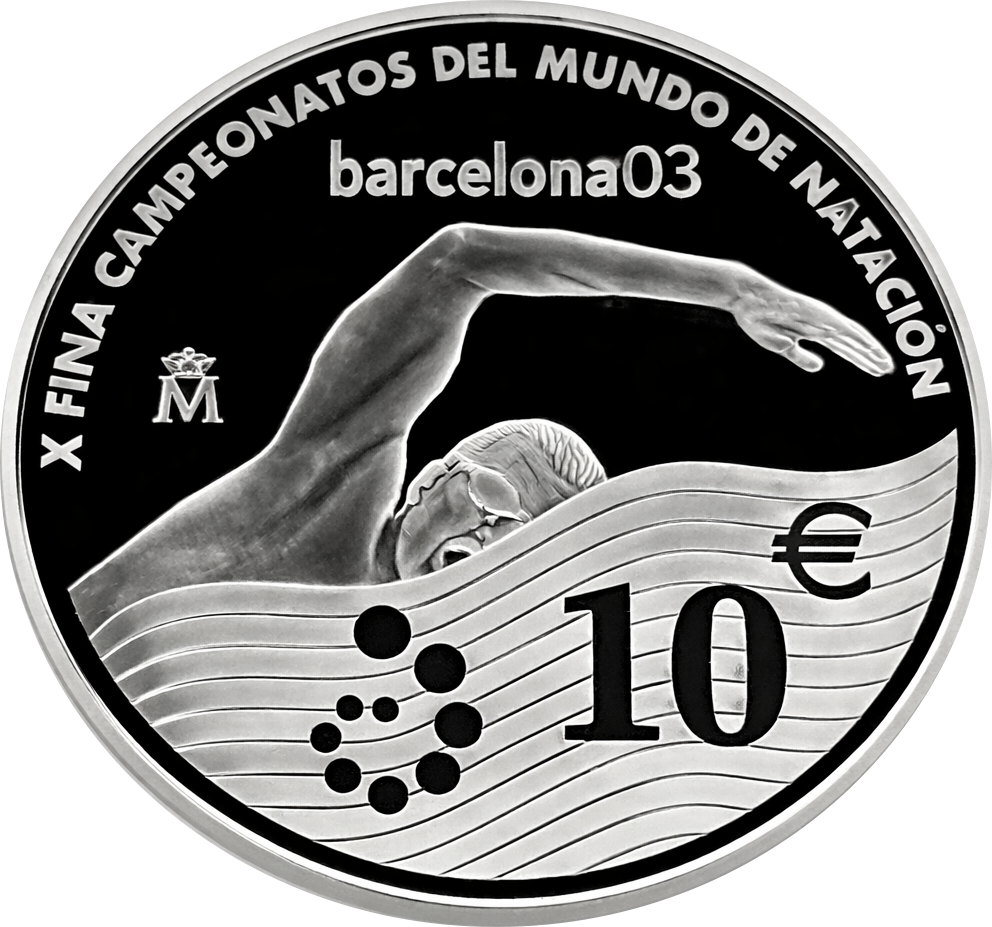 Proof 10 euro España 2003 - X FINA Campeonatos del mundo de natación