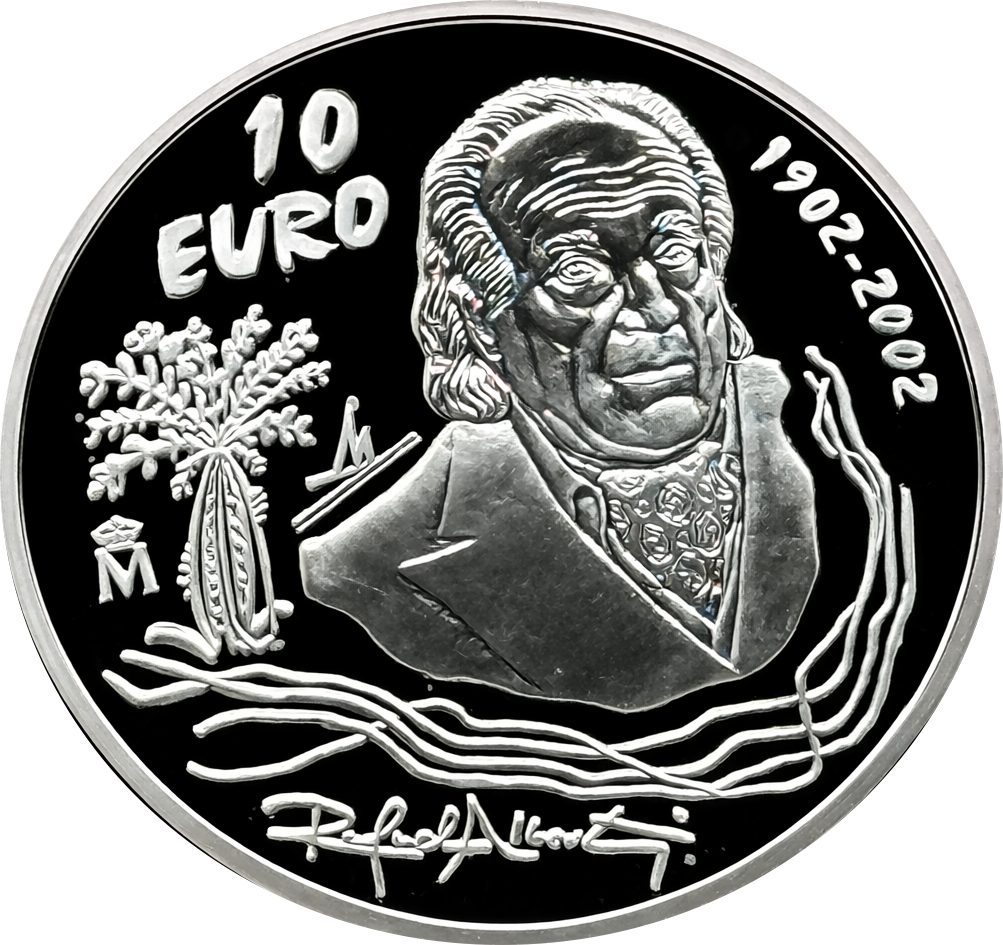 Proof 10 euro España 2002 - Rafael Alberti