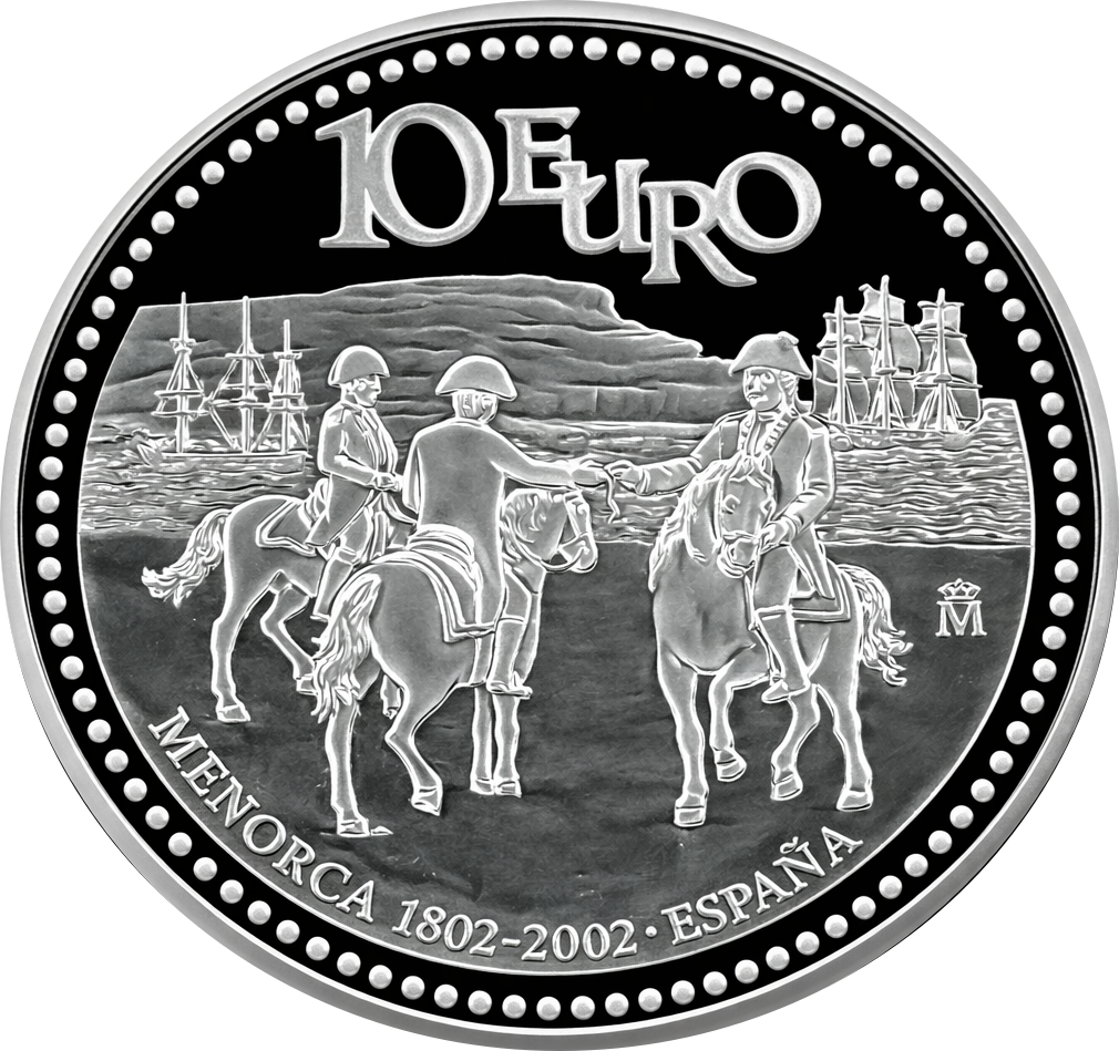 Proof 10 euro España 2002 - Incorporación de Menorca a la Corona Española