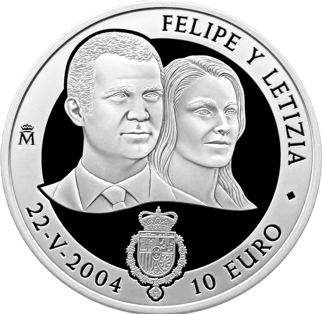 Proof 10 euro España 2004 - Boda del Príncipe de Asturias con Doña Letizia Ortiz Rocasolano Proof 10 euro España 2004 - Boda del Príncipe de Asturias con Doña Letizia Ortiz Rocasolano