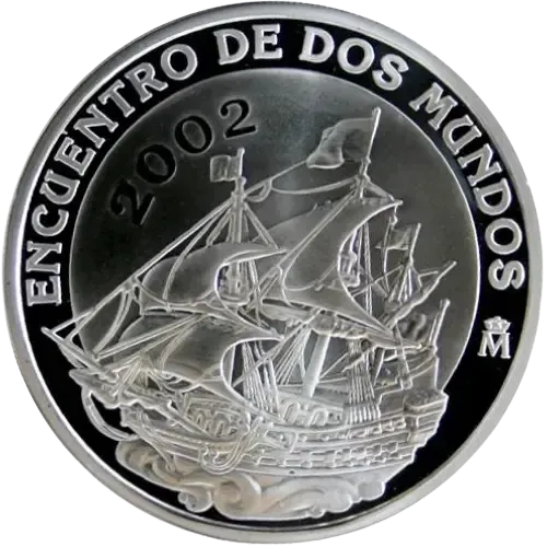 Proof 10 euro España 2002 - Encuentro entre dos mundos: Galeón Español (En capsula)