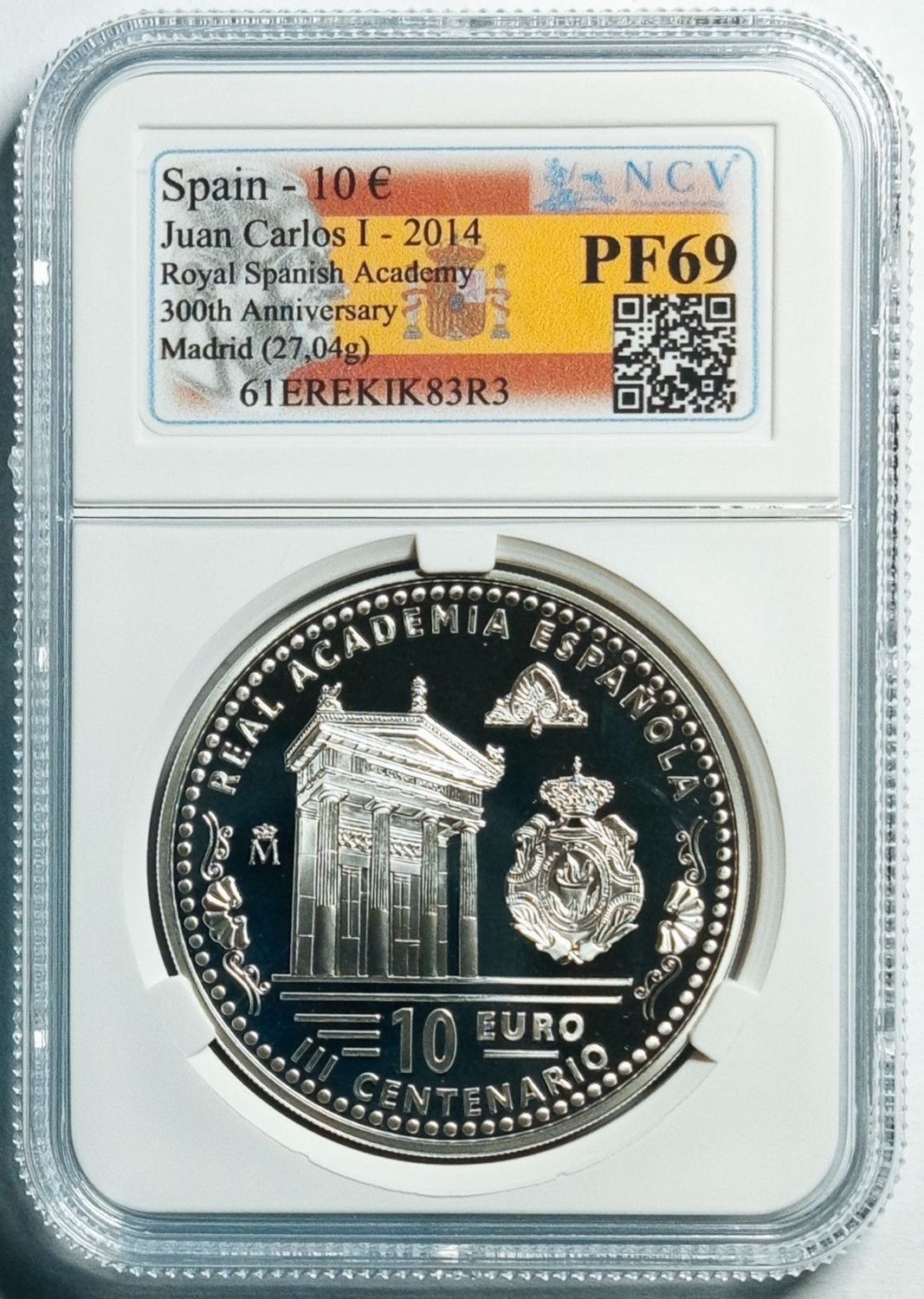 Proof 10 euro España 2014 - III Centenario Real Academia Española Proof 10 euro España 2014 - III Centenario Real Academia Española