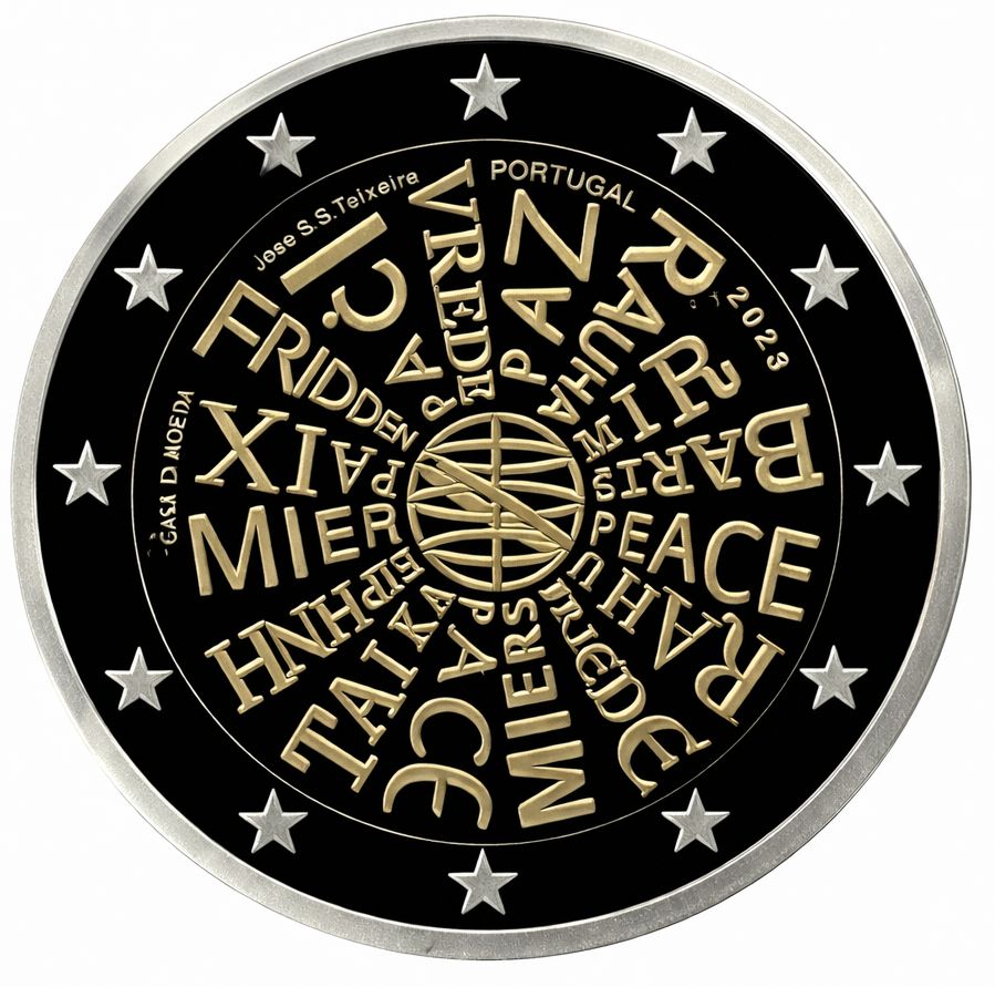 Proof 2 euro Portugal 2023 - Paz entre Naciones