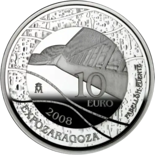 Proof 10 euro España 2007 - Expo Zaragoza 2008: Pabellón Puente