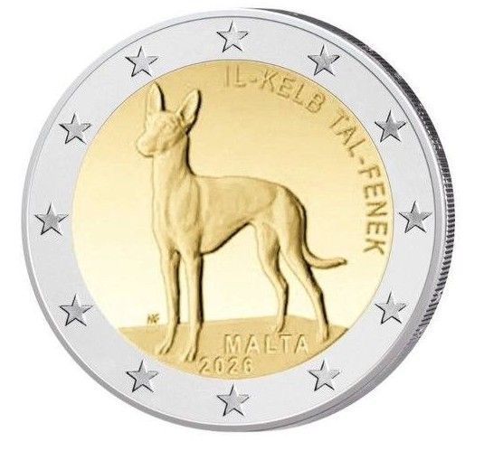 UNC 2 euro Malta 2026 - II-Kelb tal-Fenek (Preventa)