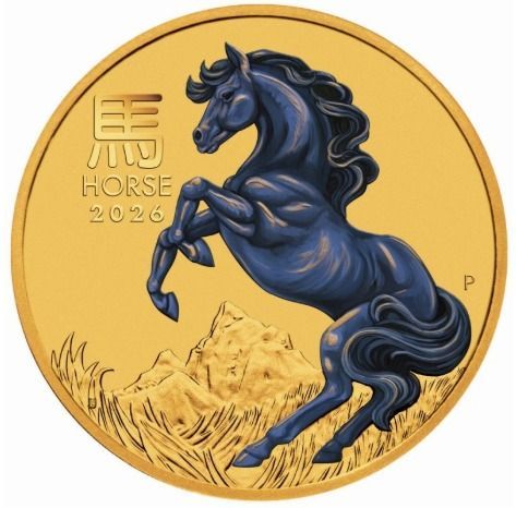 1/10 Onza de oro Austrialia 2026 - Lunar III Caballo Color