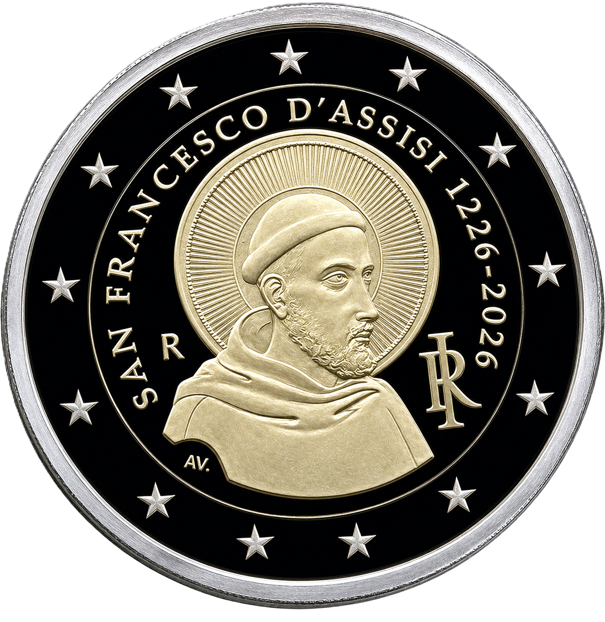 Proof 2 euro Italia 2026 - Francisco de Asís Proof 2 euro Italia 2026 - Francisco de Asís