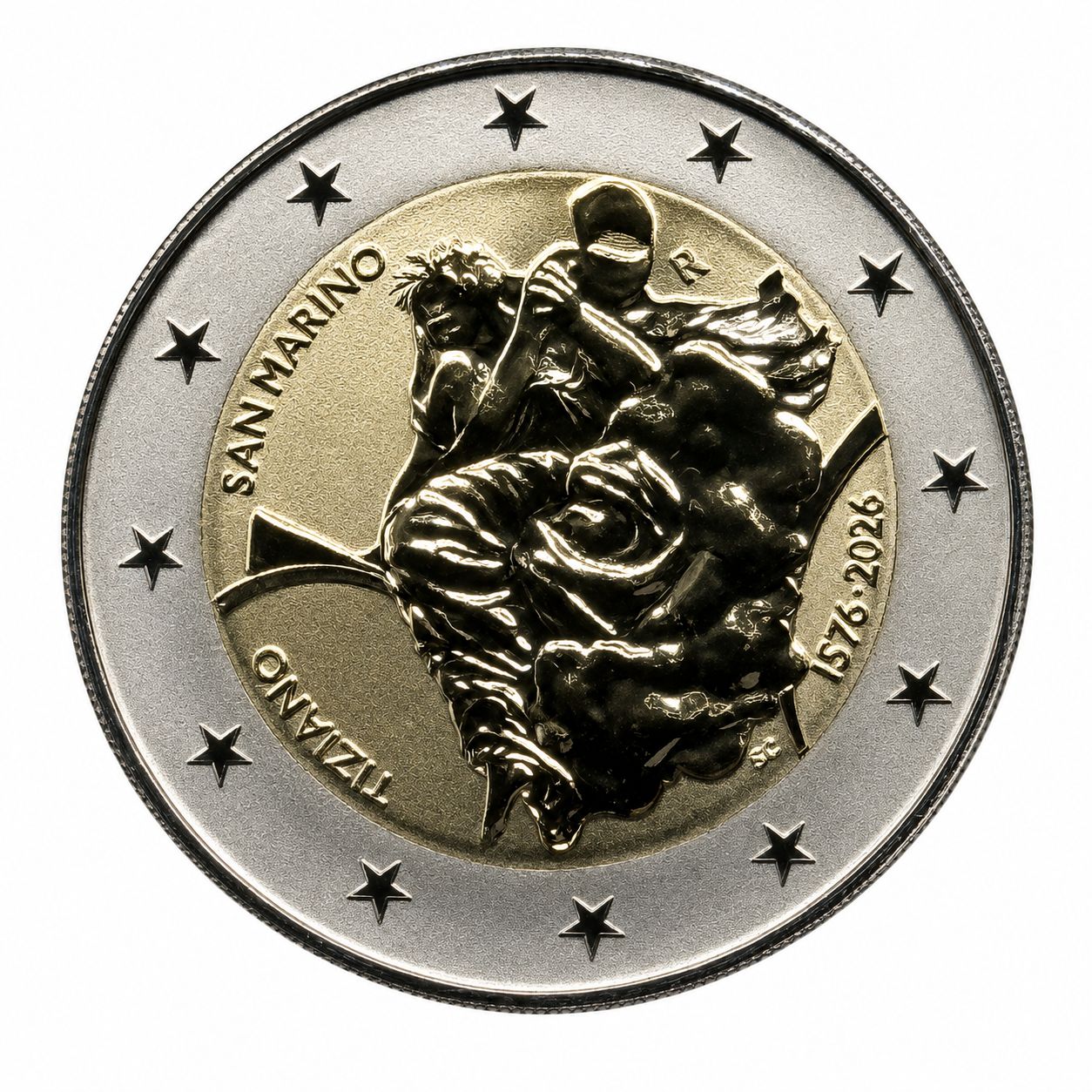 Proof Inverse 2 euro San Marino 2026 - Tiziano