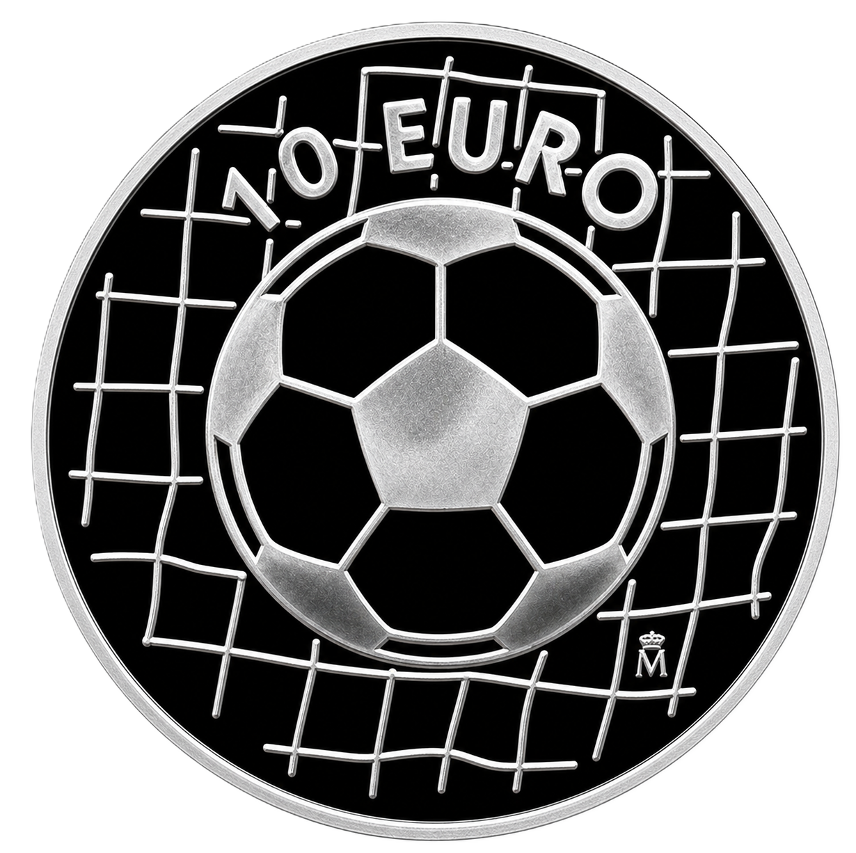 Proof 10 euro España 2002 - Pelota de fútbol (letra O)