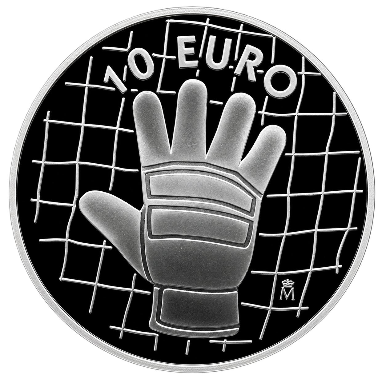 Proof 10 euro España 2002 - Guante de portero (letra L)