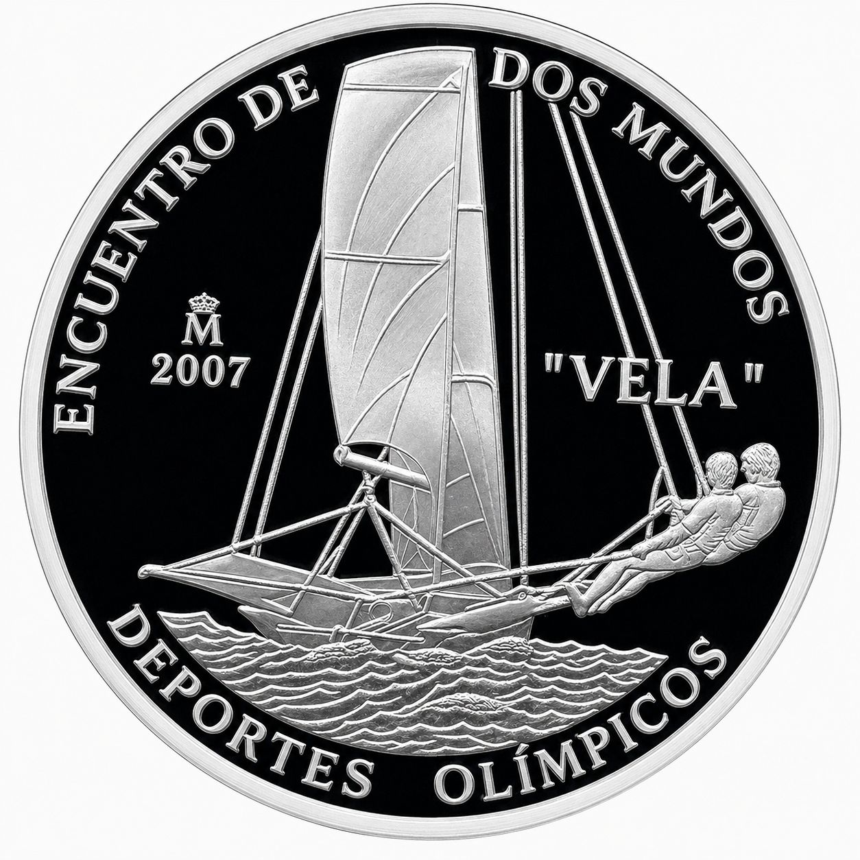 Proof 10 euro España 2007 - Vela: Serie Iberoamericana Proof 10 euro España 2007 - Vela: Serie Iberoamericana