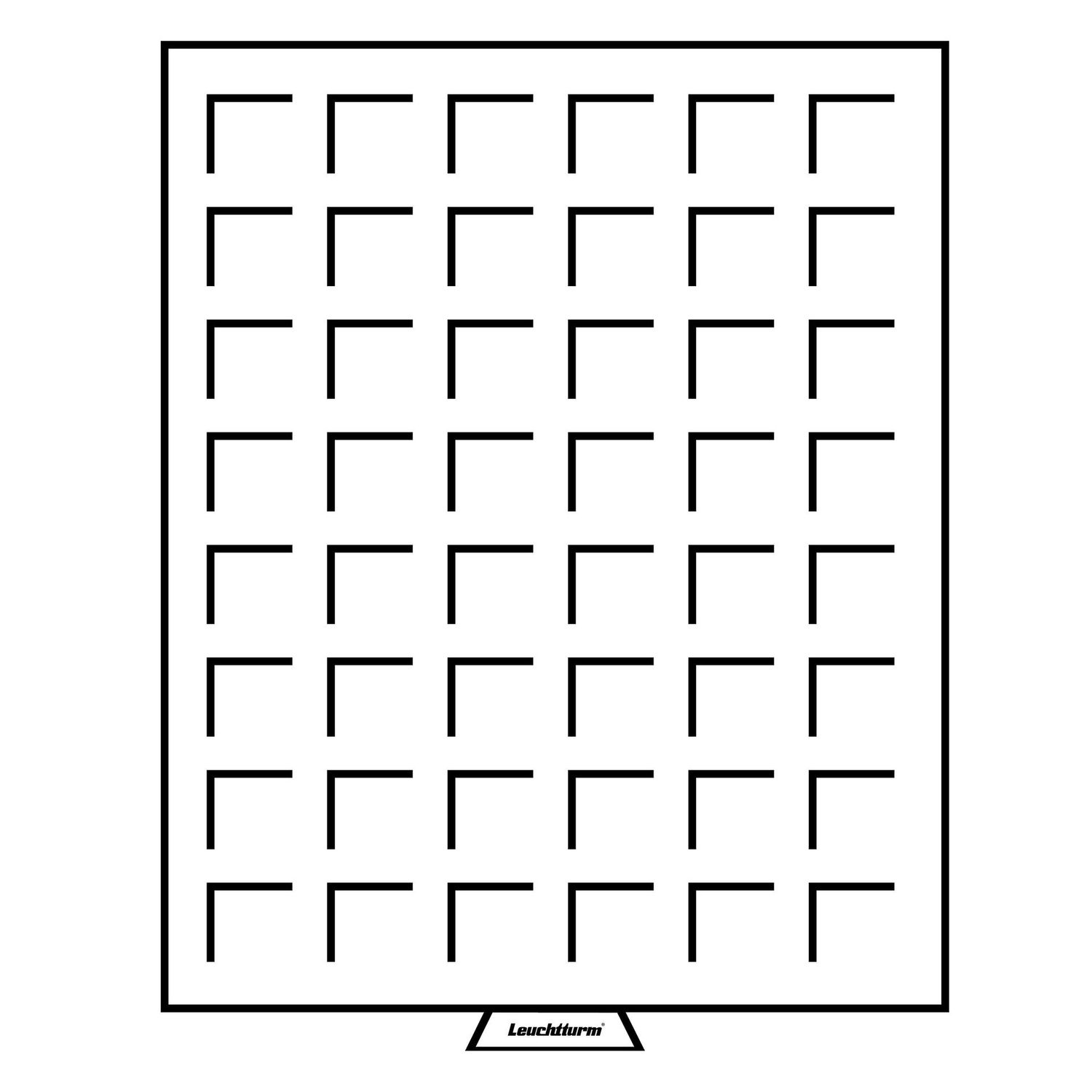 Bandeja para monedas MB con 48 compartimentos cuadrados (28 mm) Bandeja para monedas MB con 48 compartimentos cuadrados (28 mm)