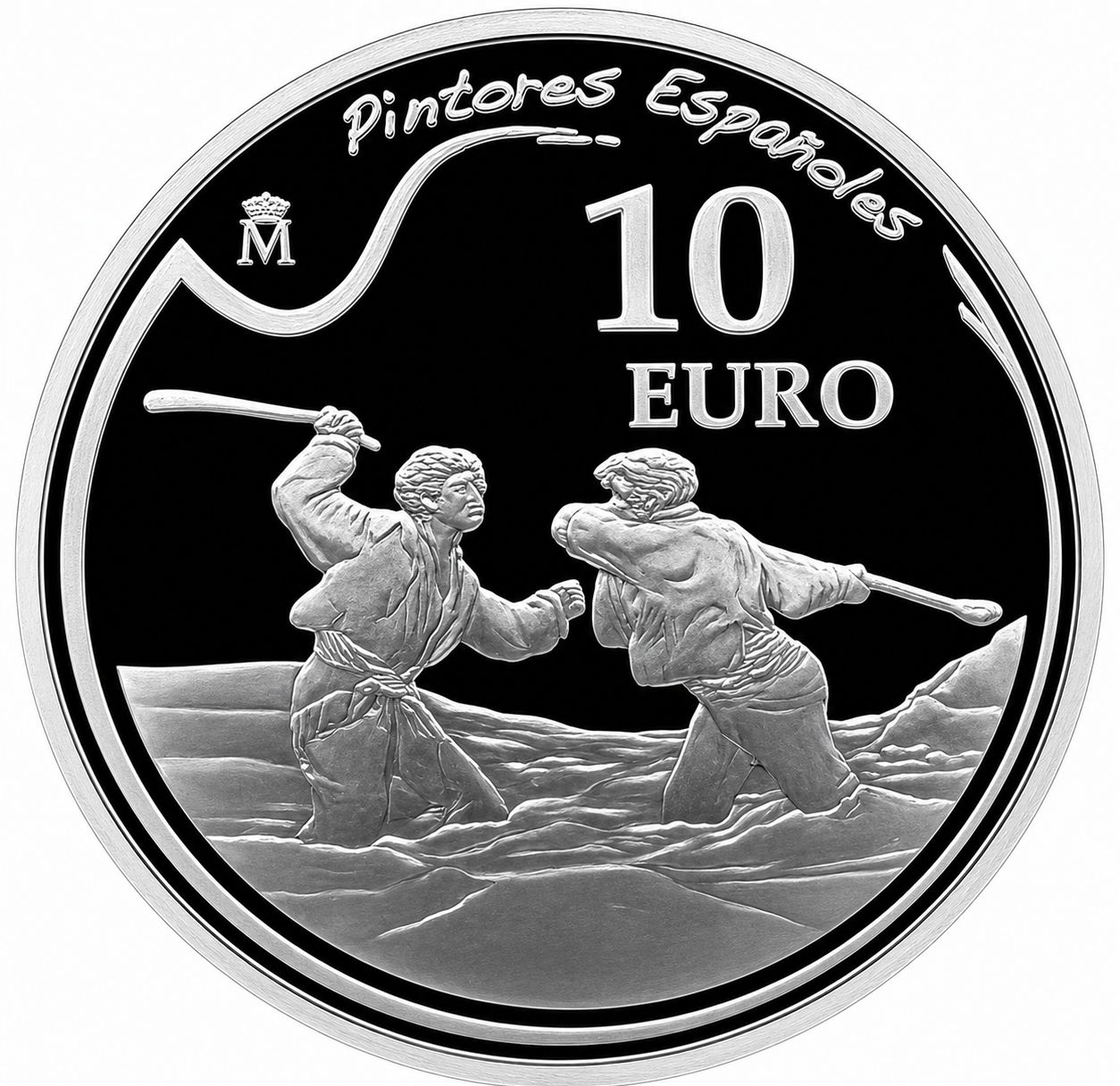 Proof 10 euro España 2010 - Goya: Duelo a garrotazos Proof 10 euro España 2010 - Goya: Duelo a garrotazos