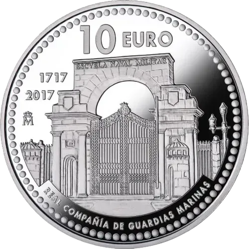 Proof 10 euro España 2017 - 300 Aniversario Real Compañía Guardias Marinas