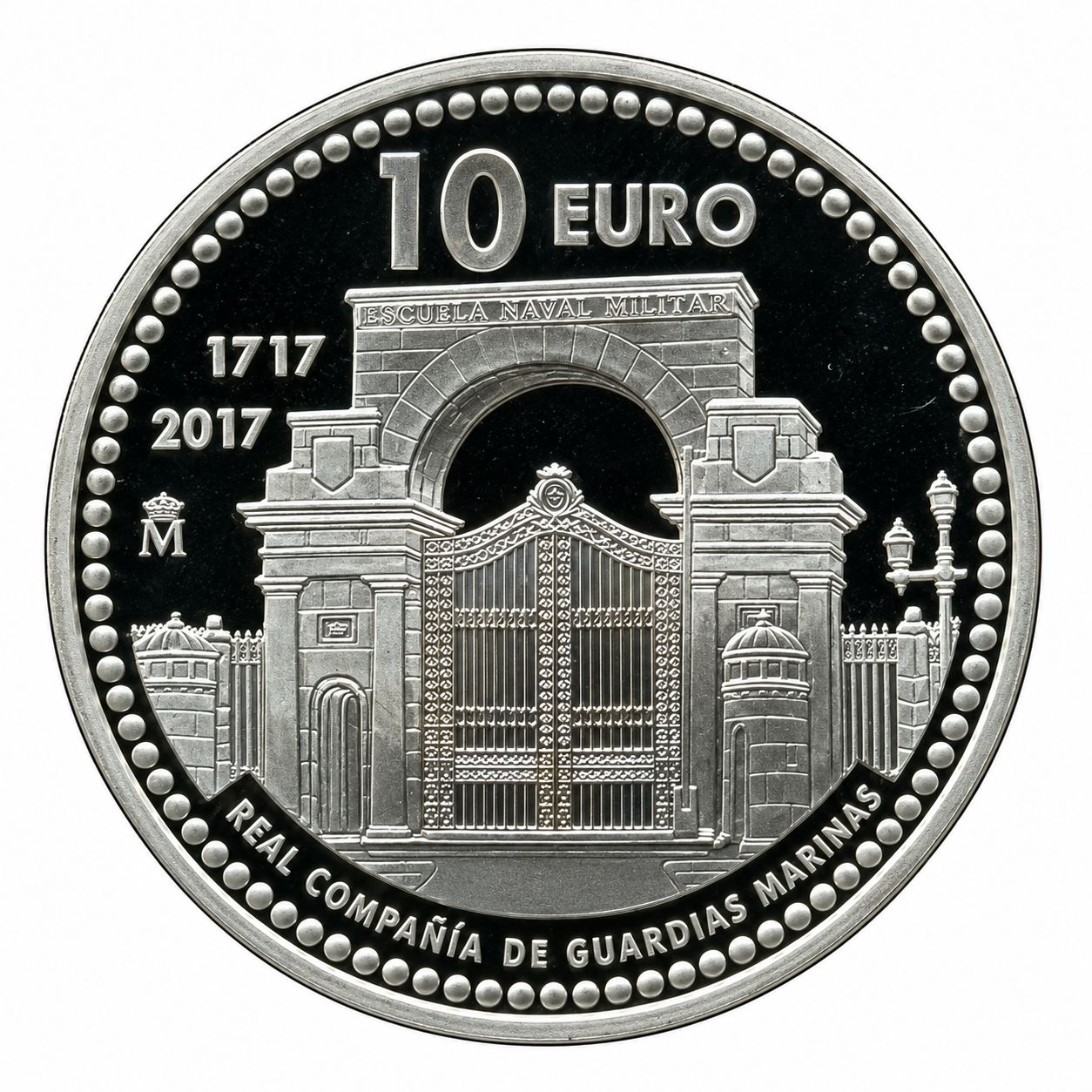 Proof 10 euro España 2017 - 300 Aniversario Real Compañía Guardias Marinas
