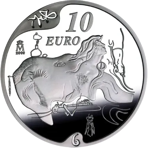 Proof 10 euro España 2004 - Salvador Dalí: El gran masturbador Proof 10 euro España 2004 - Salvador Dalí: El gran masturbador