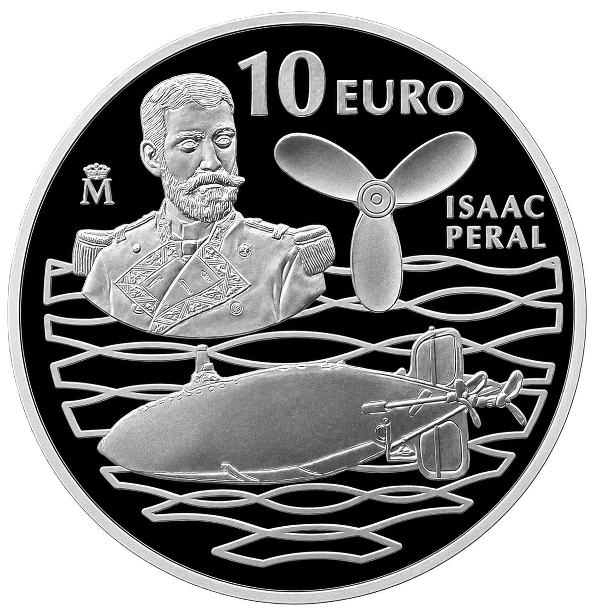Proof 10 euro España 2013 - 125 Aniversario del submarino Isaac Peral