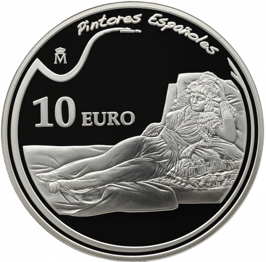 Proof 10 euro España 2010 - Goya: La maja vestida Proof 10 euro España 2010 - Goya: La maja vestida