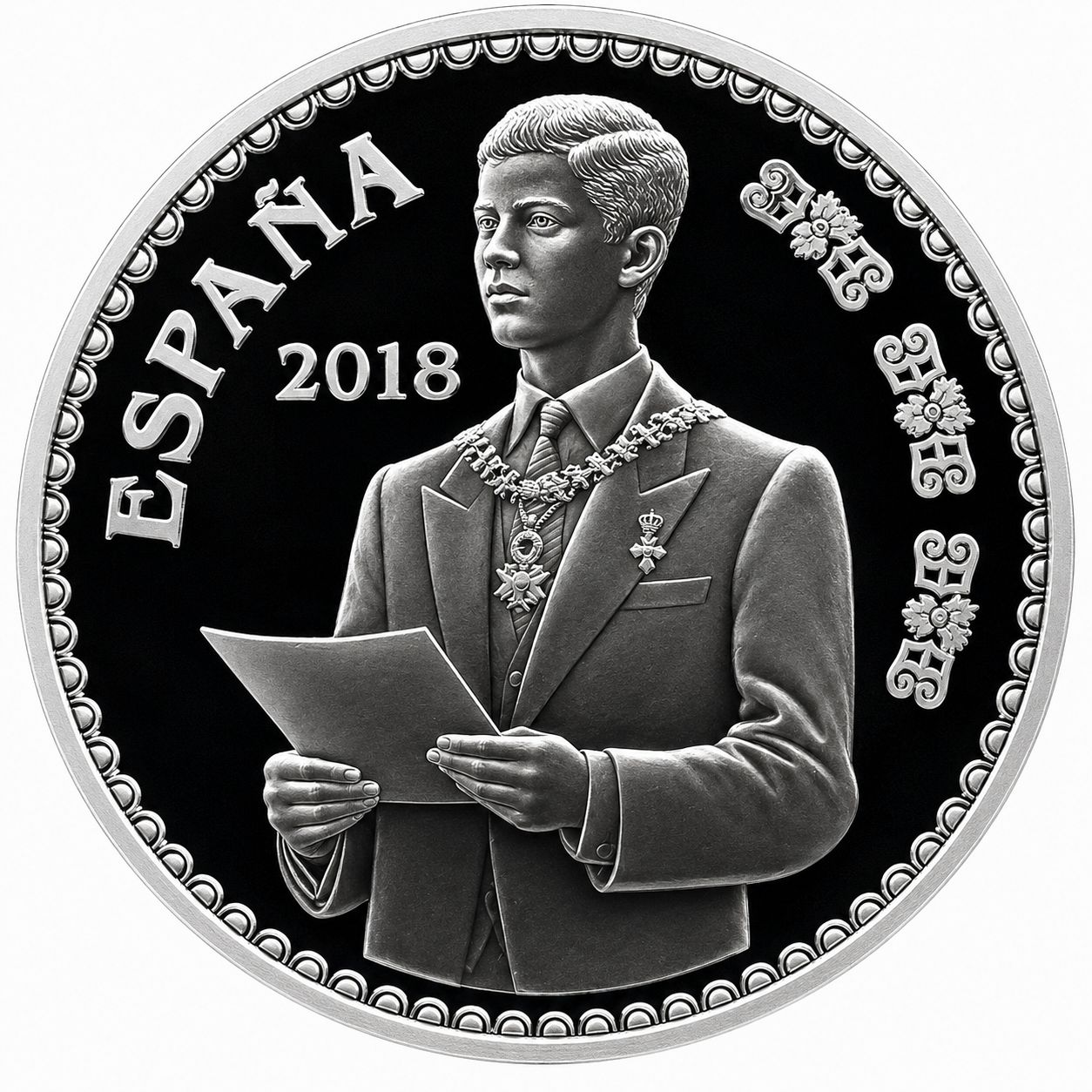 Proof 10 euro España 2018 - 50 Aniversario de S.M. el Rey Felipe VI: Jura de la Constitución (Discurso)