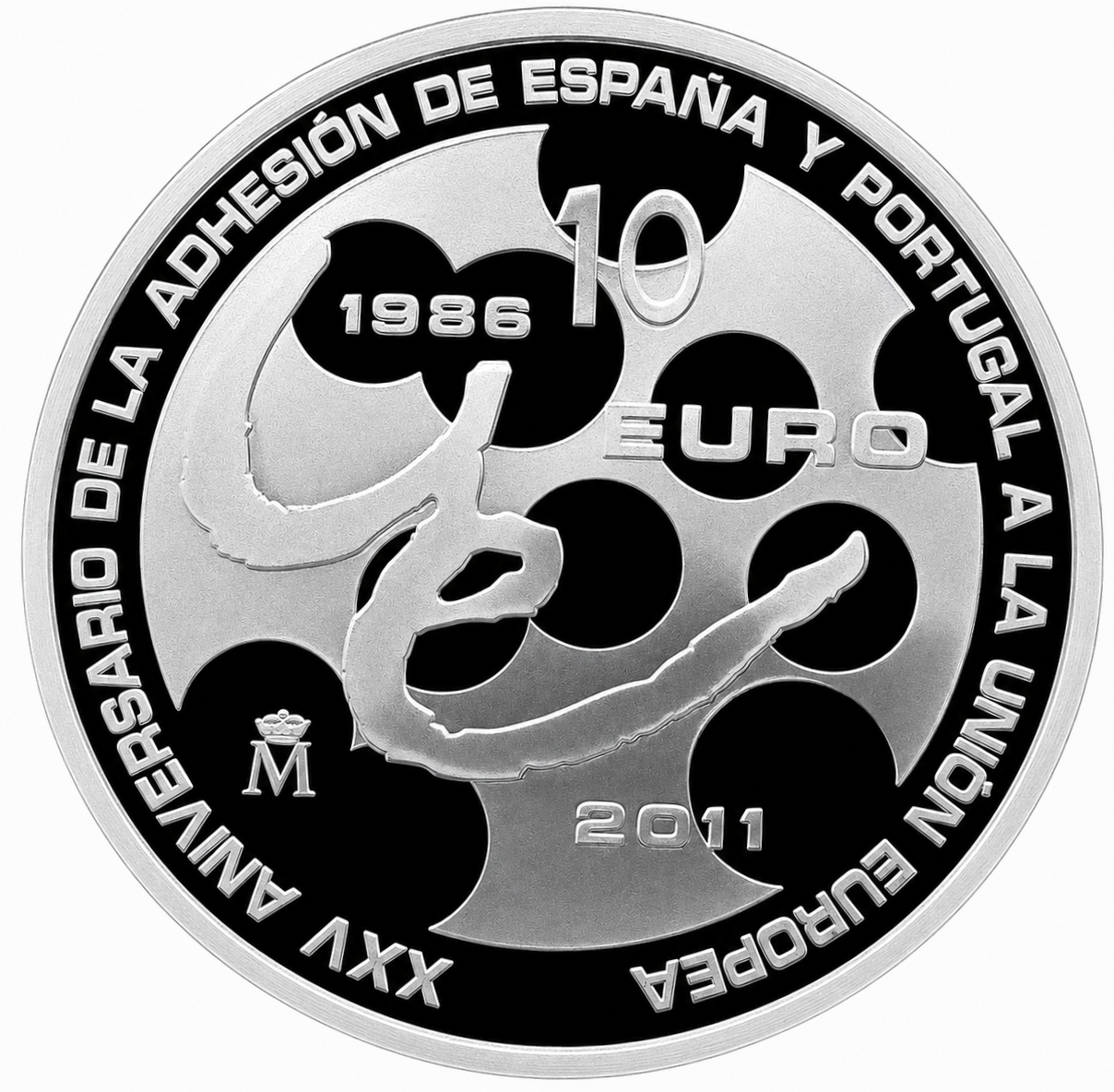 Proof 10 euro España 2011 - Adhesión España y Portugal