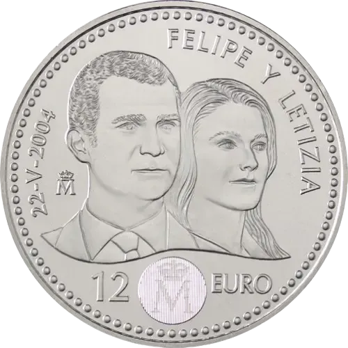 UNC 12 euro España 2004 - Boda de S.A.R. el Príncipe de Asturias con Doña Letizia Ortiz Rocasolano