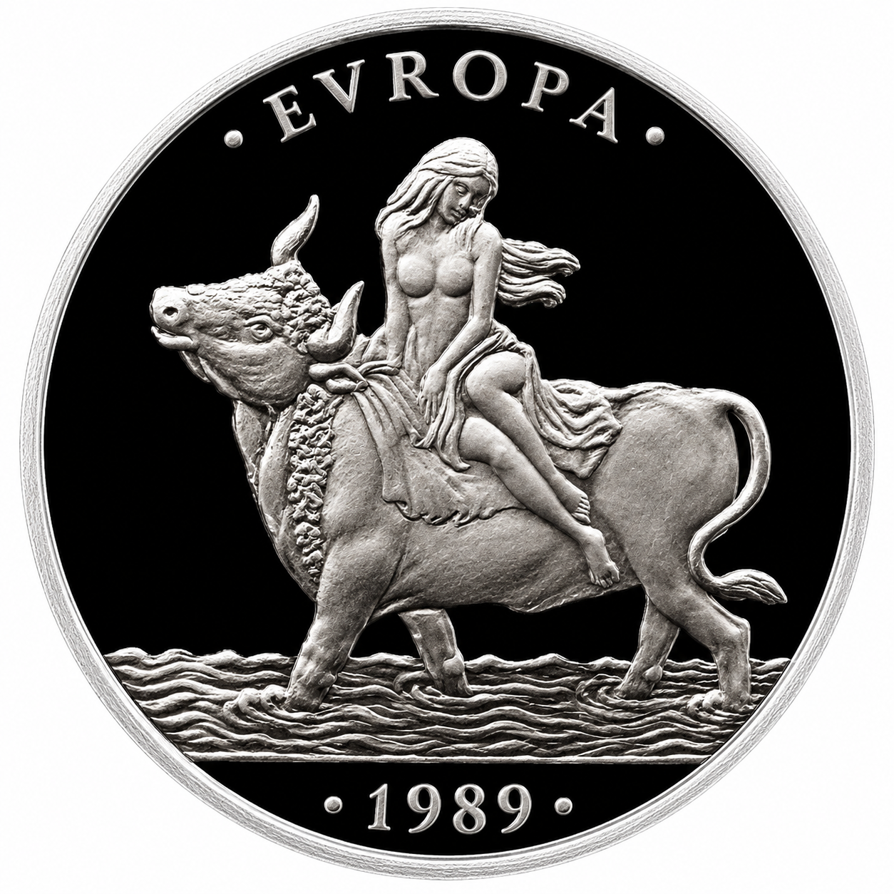 Proof 1 ecu España 1989 - El rapto de Europa