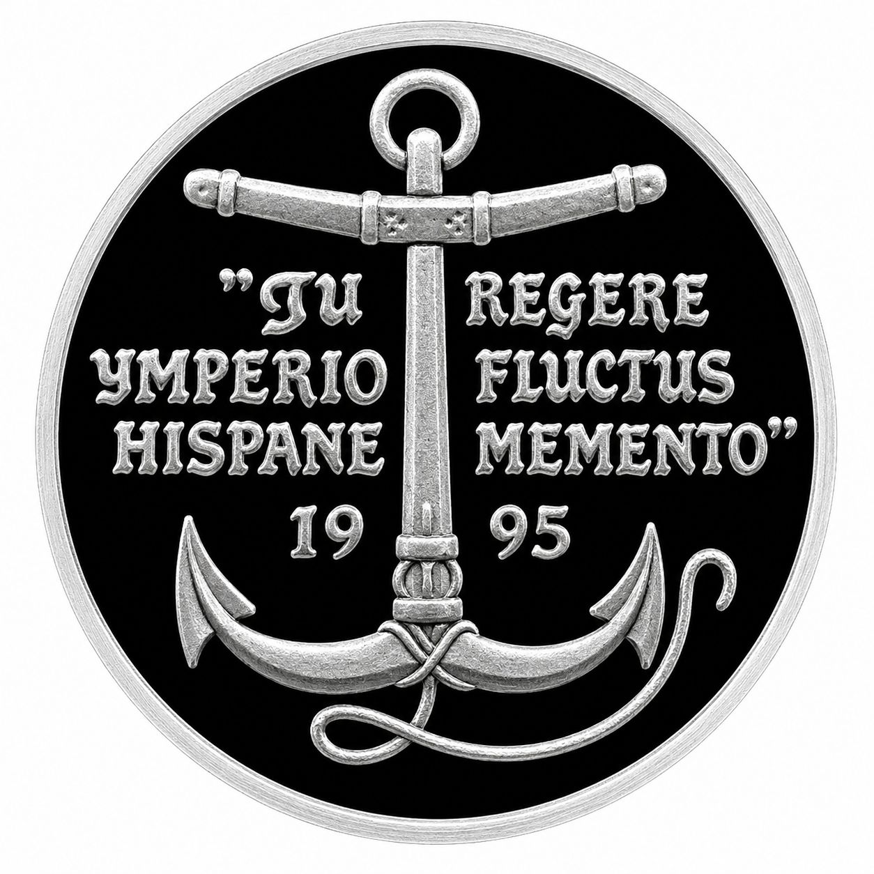 Proof 1 ecu España 1995 - Armada Española - Ancla y lema