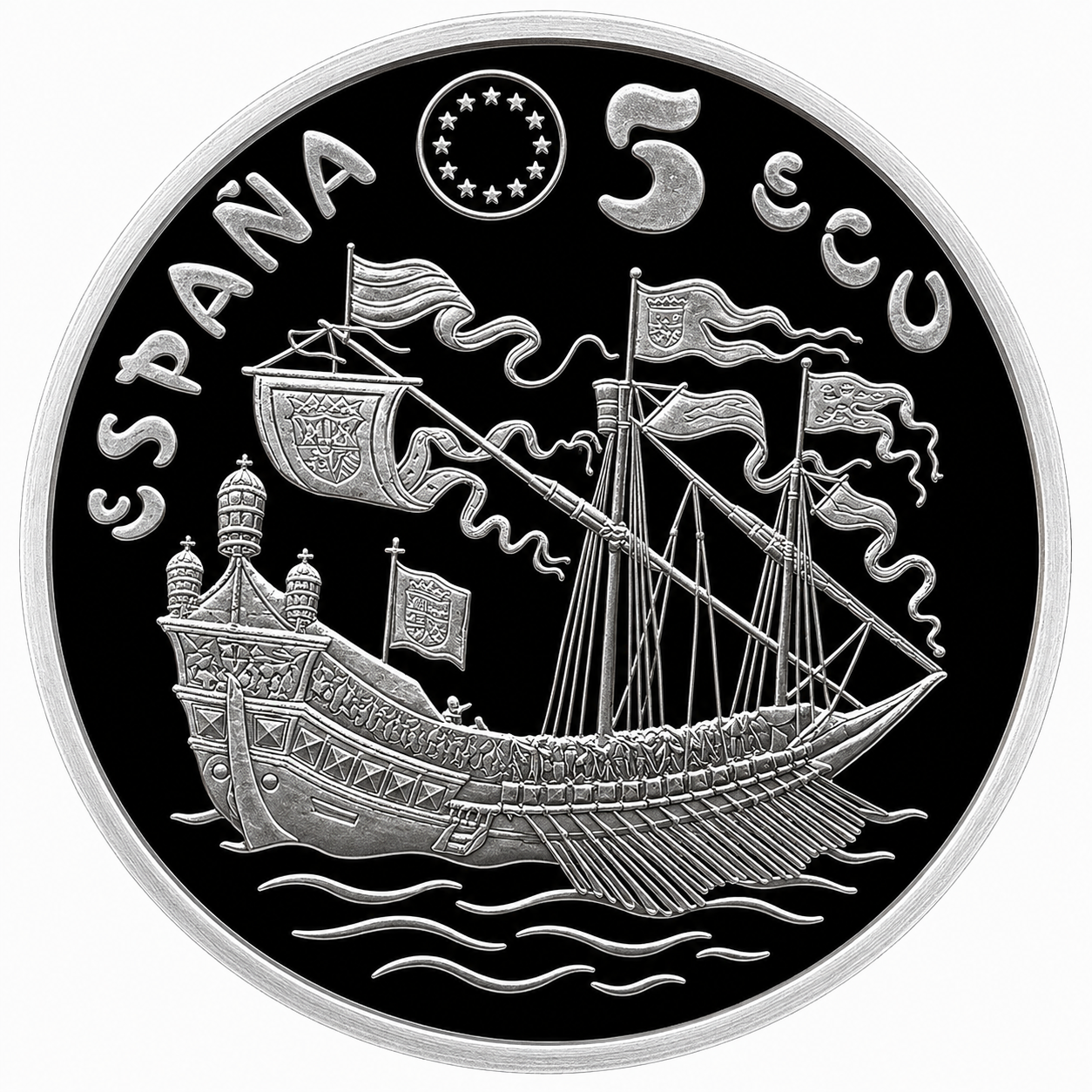 Proof 5 ecu España 1995 - Armada Española - Don Juan de Austria
