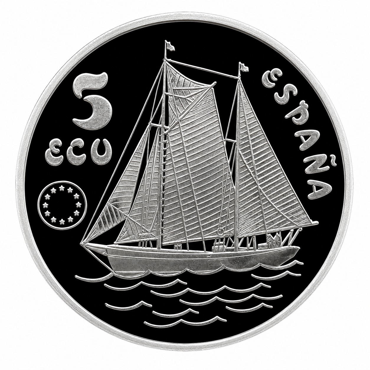 Proof 5 ecu España 1993 -  Juan de Borbón