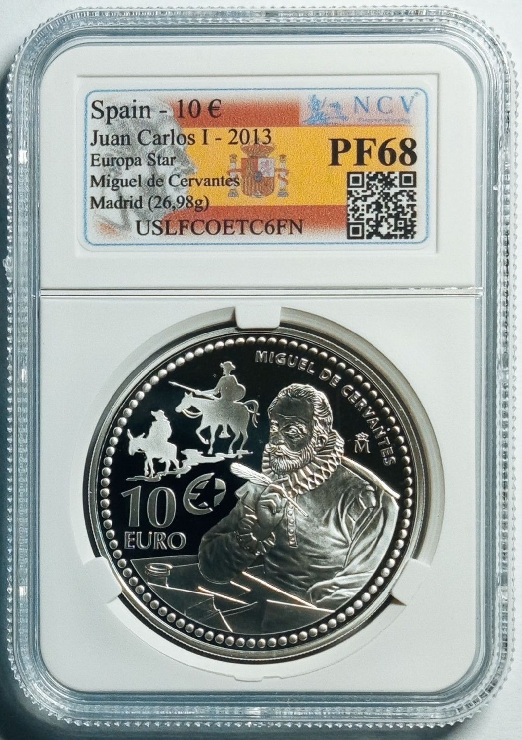 Proof 10 euro España 2013 - Miguel de Cervantes